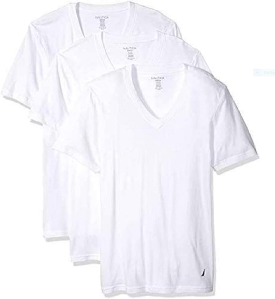 Amazon | Nautica メンズ 3枚パック コットン Vネック Tシャツ